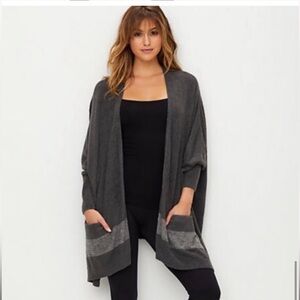 Barefoot Dreams Cozy Lite Cliffside Wrap Cardigan Sweater